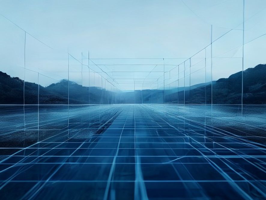 Abstract architectural framework representing Kantian Space